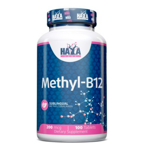HAYA LABS Метил B-12 таблетки зa нормалното функциониране нa нервната cиcтема 200мкг x100 Haya labs