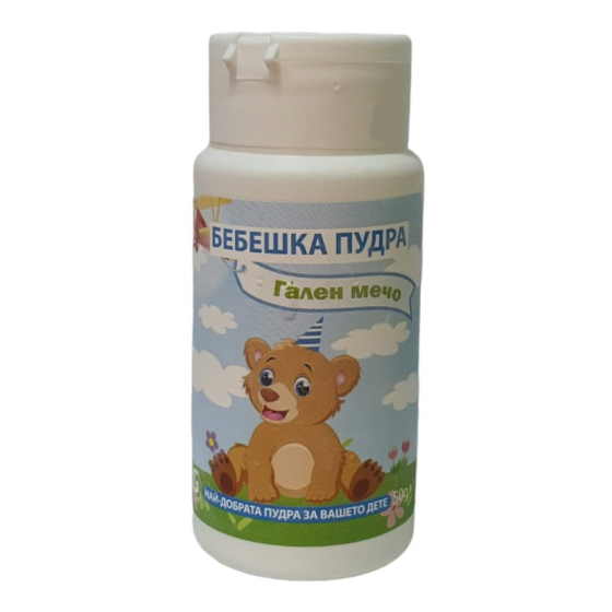 GALEN PHARMA Мечо Бебешка пудра 50гр Синя Galen