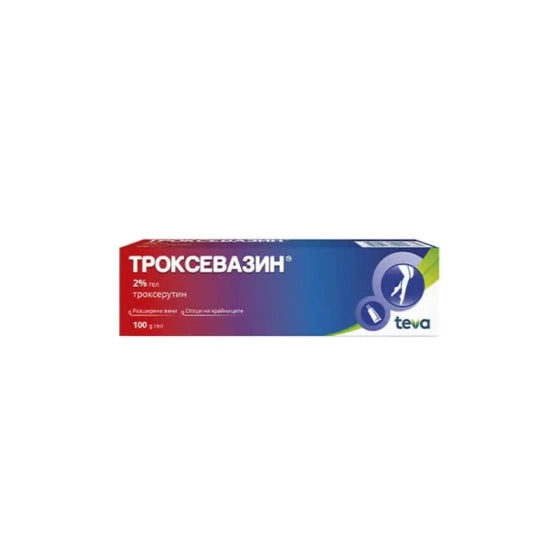 TROXEVASIN Троксевазин гел при разширени вени и оттоци 2% 100г