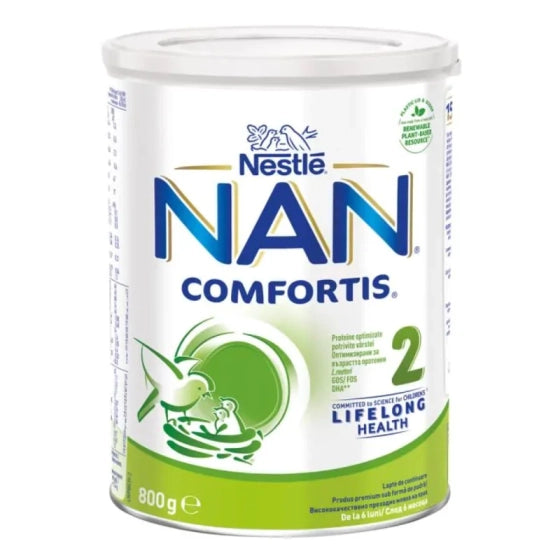 NAN Nestle NAN Comfortis 2 Висококачествено обогатено мляко на прах за кърмачета 6+ месеца 800г