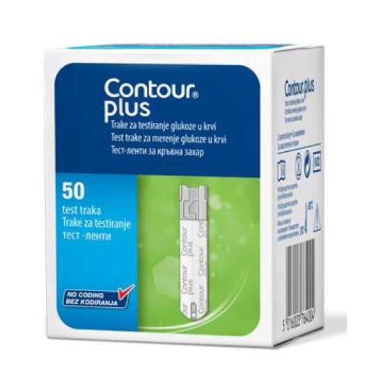 CONTOUR PLUS Тест ленти за кръвна захар Contour Plus х50 - Снимка 2 от 2