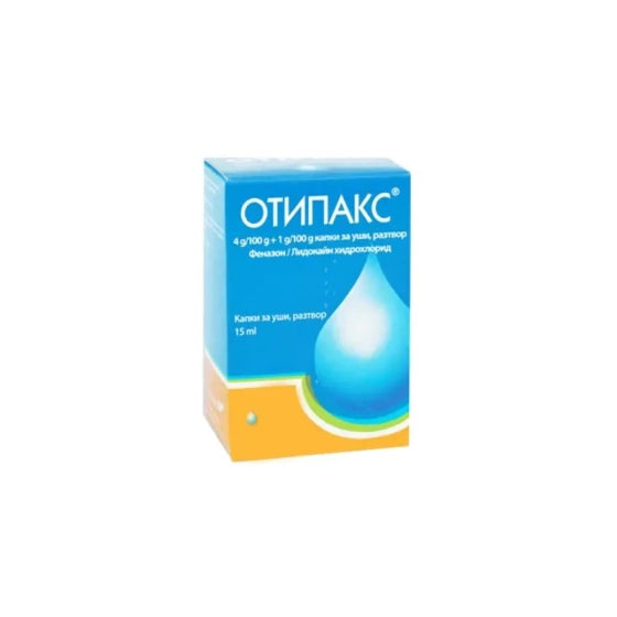 OTIPAX Отипакс солуцио при възпаление на ушите 15мл