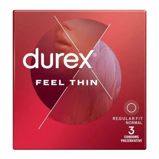 DUREX Презервативи durex feel thin х 3 червен