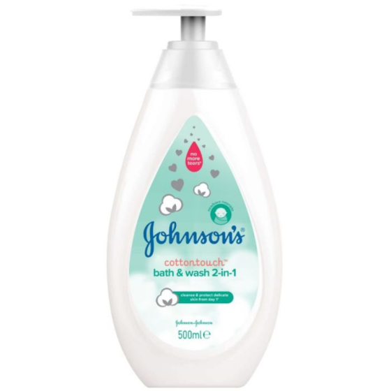 JOHNSON&JONSON Johnson’s Baby CottonTouch 2в1 Бебешки шампоан за коса и тяло за новородени 500 мл