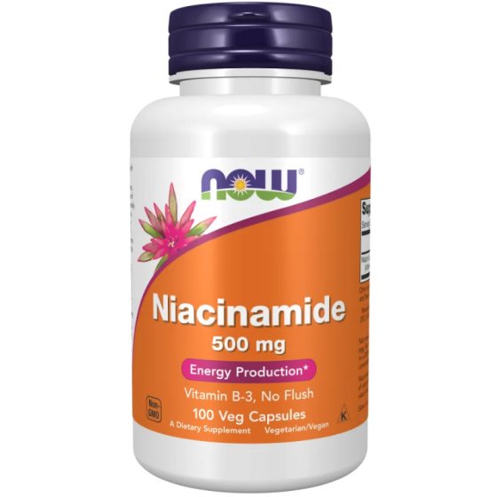 NOW Niacinamide капсули 500мг х100