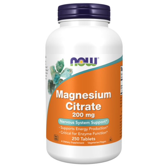 NOW Magnesium citrate таблетки 200мг х250