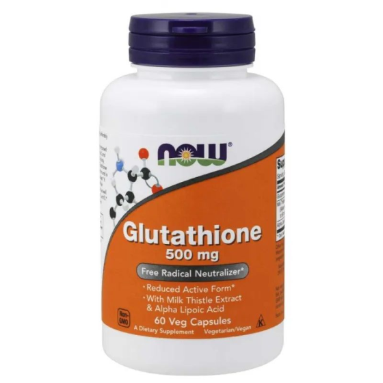NOW L-Glutathione капсули 500мг х60