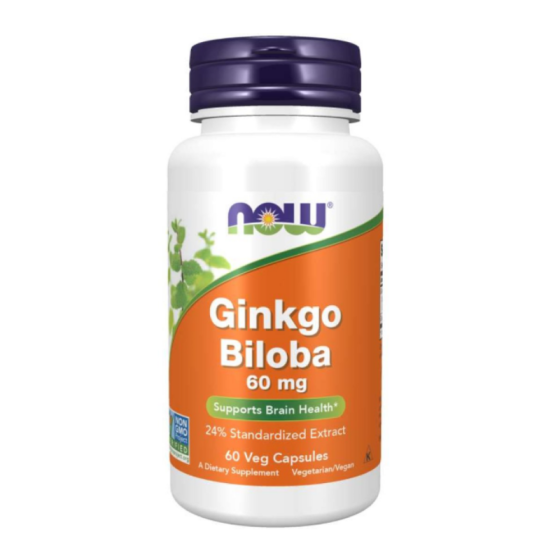 NOW Ginkgo Biloba капсули 60мг х60