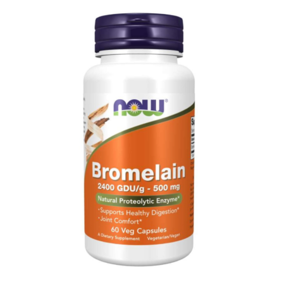 NOW Bromelain капсули 500мг 2400GDU х60