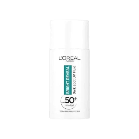 Loreal bright reveal UV флуид против тъмни петна spf50+ 50мл