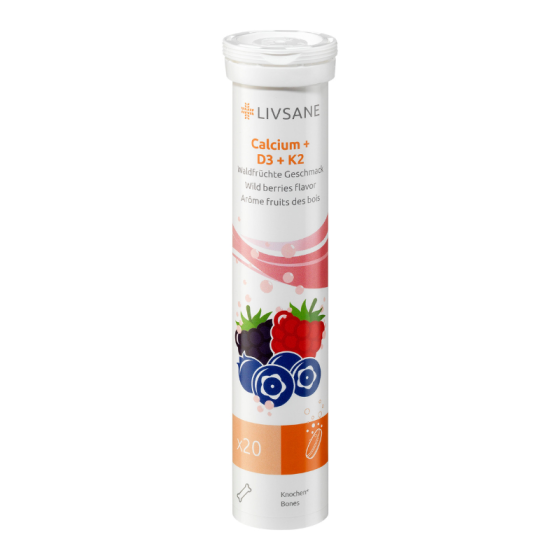 LIVSANE Калций + D3 + К2 х20 ефервесцентни таблетки