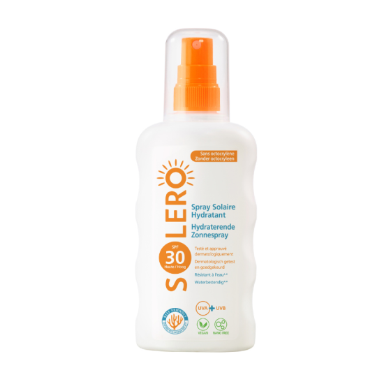 SOLERO Хидратиращ слънцезащитен спрей SPF30 200мл Годен до: 30.4.2026 г.
