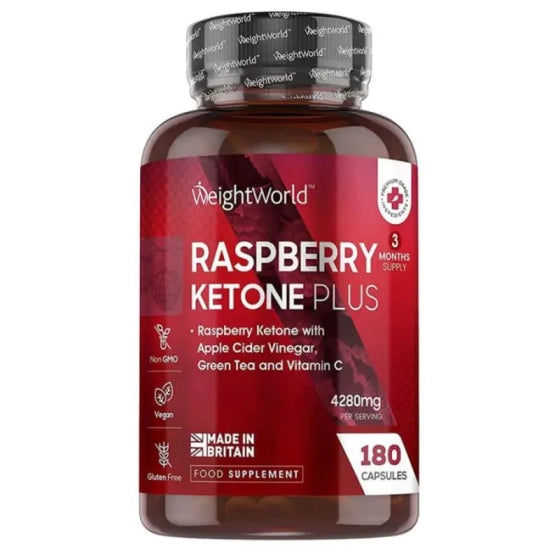 WEIGHT WORLD Малинови кетони за горене на мазнини 1200мг х 180 капсули Weight World