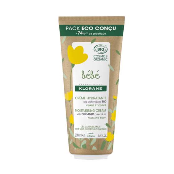 Klorane Бебешки хидратиращ крем с невен за лице и тяло 200мл