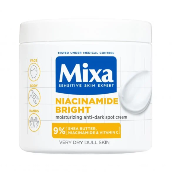 Mixa Niacinamide Bright Хидратиращ крем против тъмни петна 400мл