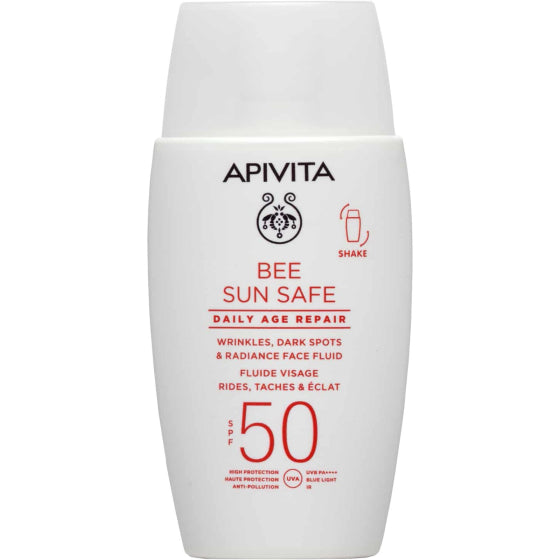 Apivita Bee Sun Safe Слънцезащитен флуид против стареене SPF50 50мл