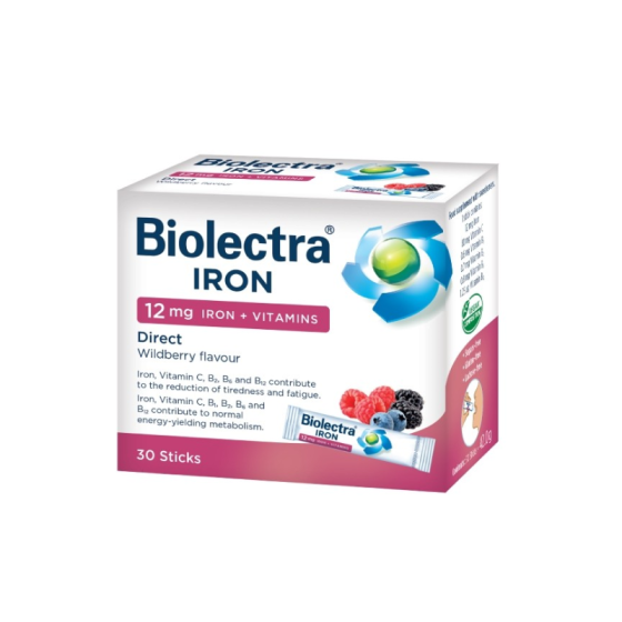 BIOLECTRA Биолектра Желязо Директ с вкус на горски плодове 30 сашета
