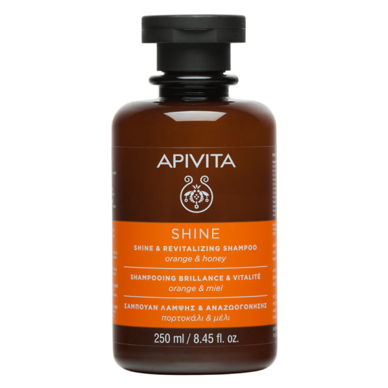 Apivita shine & revitalizing ревитализиращ шампоан с портокал и мед 250ml - Снимка 2 от 2