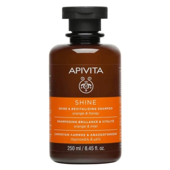 Apivita shine & revitalizing ревитализиращ шампоан с портокал и мед 250ml - Снимка 1 от 2