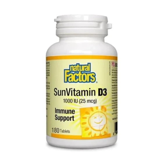 NATURAL FACTORS Витамин D3 таблетки 1000IU x180 Natural Factors