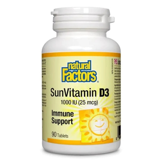 NATURAL FACTORS Витамин D3 таблетки за имунитет 1000IU х90 Natural Factors