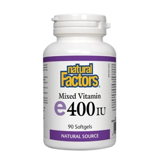 NATURAL FACTORS Витамин E капсули мощен антиоксидант 268мг/400IU х90 Natural Factors