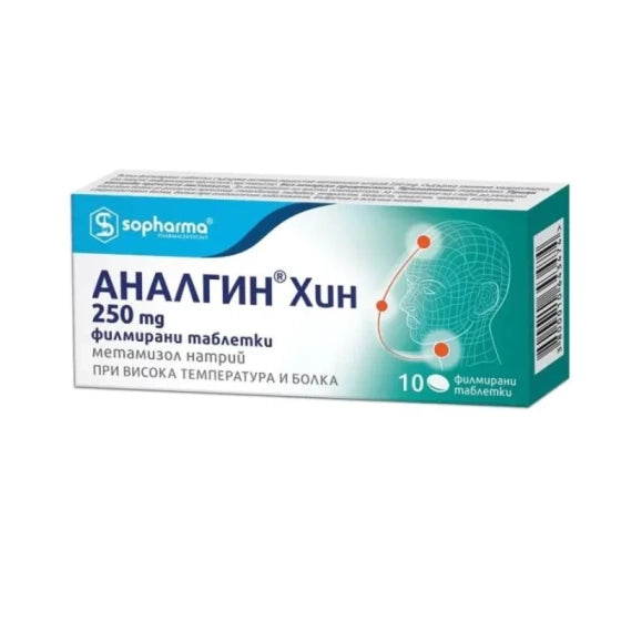 ANALGIN Аналгин Хин таблетки при болка и температура 250мг х10