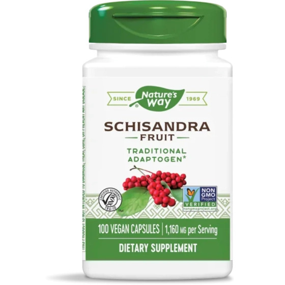 NATURES WAY Шизандра капсули за антиоксидантна защита и висок имунитет 580мг х100 Nature's Way