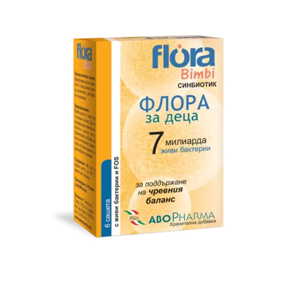 ABOPHARMA Flora 7 сашета за деца за поддържане на чревния баланс х6 Abopharma