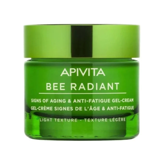 Apivita bee radiant гел-крем против стареене и признаци на умора - лека текстура с бял божур и патен - Снимка 1 от 2