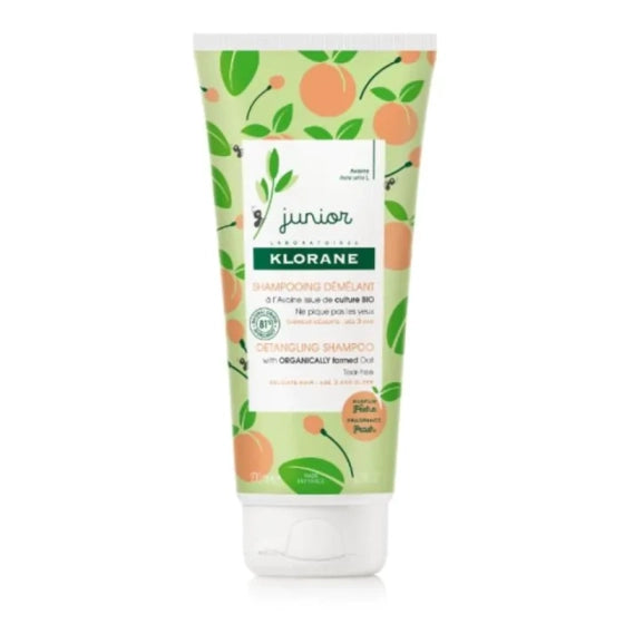 Klorane junior шампоан за коса за разресване с органичен екстракт от овес и аромat на праскова 200мл
