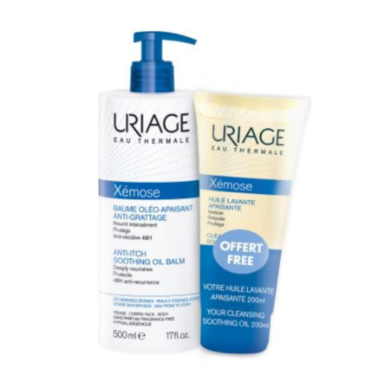 URIAGE Промо комплект Uriage Xemose C8+ олио-балсам 500 ml + измивно олио 200 ml