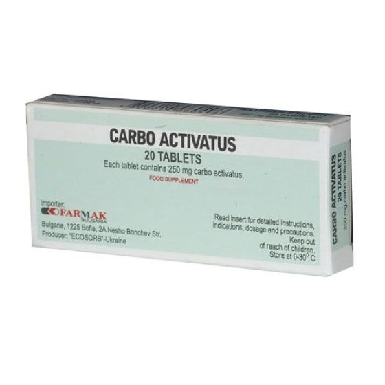 CARBO ACTIVATUS (MS8) Карбо активатус таблетки за цялостна детоксикация х20/в кутия/