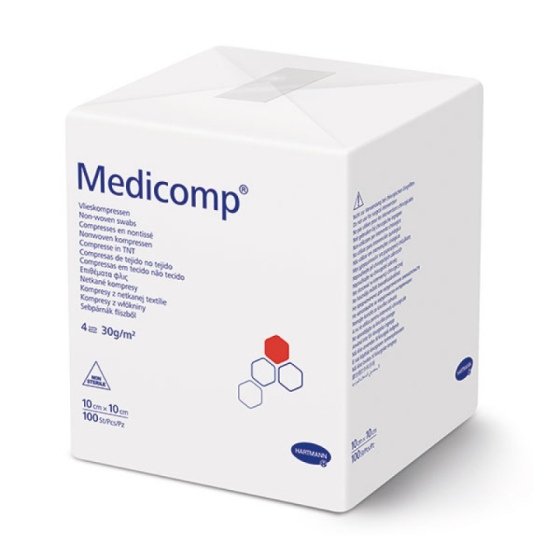 MEDICOMP Медикомп компрес нетъкан текстил нестерилен 10см/10см х100 421825