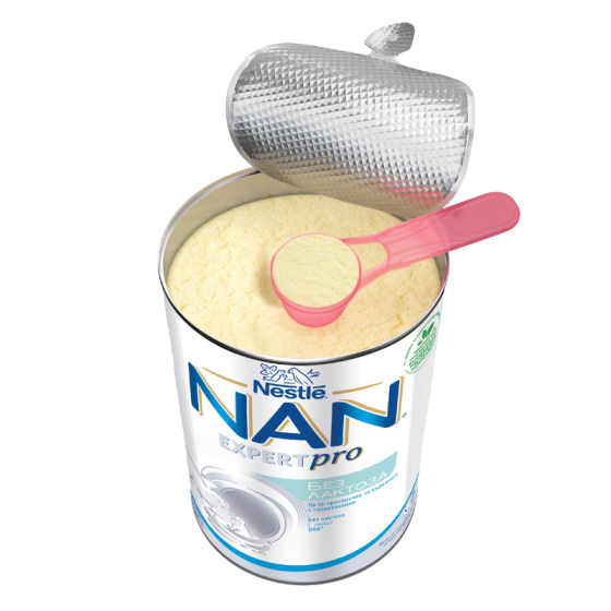 NAN Nestle NAN Без лактоза Висококачествено обогатено мляко на прах за кърмачета без лактоза 400г - Снимка 3 от 3