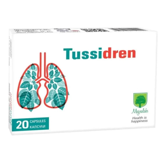 TUSSIDREN Тусидрен капсули при продуктивна и непродуктивна кашлица х20 Magnalabs