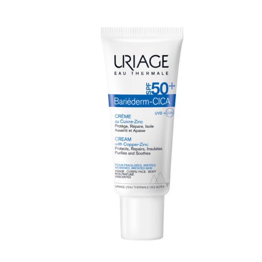 Uriage bariederm cica SPF 50 изолиращ крем с мед и цинк 40 мл
