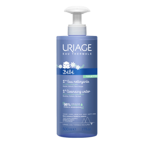 Uriage 1ere почистваща вода за бебета без изплакване 500 мл - Снимка 2 от 2