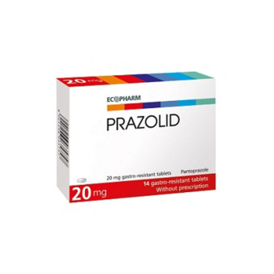 PRAZOLID Празолид таблетки при симптоми на стомашен рефлукс 20мг х14 Ecopharm