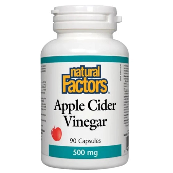 NATURAL FACTORS Ябълков оцет капсули 500 мг х 90 nf 2055