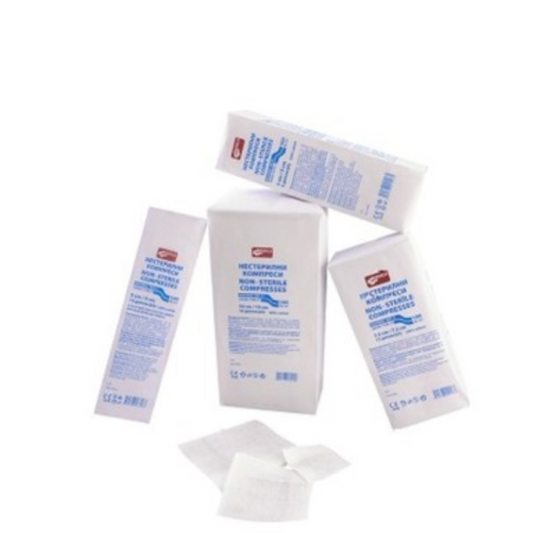 Компрес марля нестерилна 7,5см/7,5см х 100 Medica