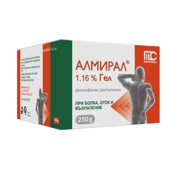 ALMIRAL Алмирал гел при болка и възпаление 1,16% 250гр