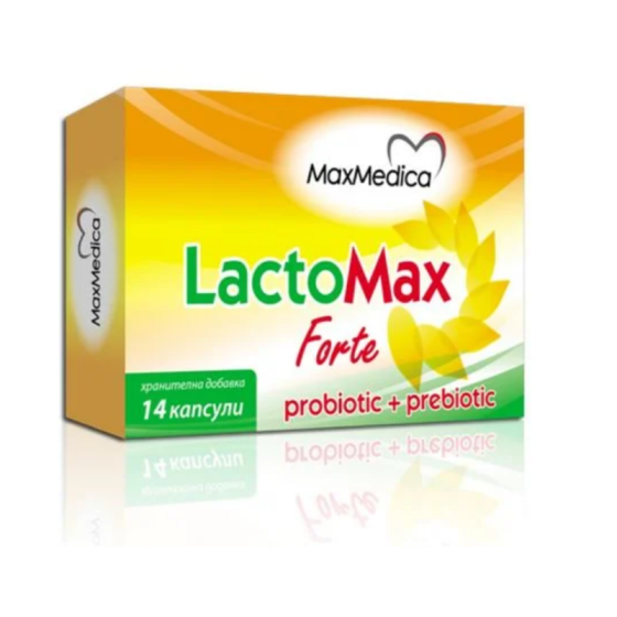 LACTOMAX Лактомакс Форте капсули пробиотик и пребиотик за нормална чревна микрофлора х14