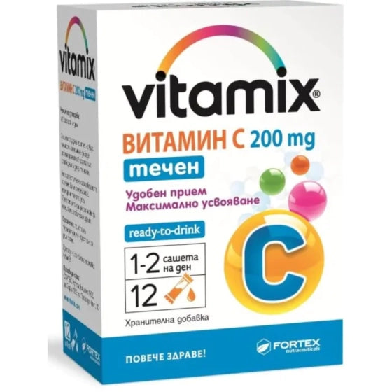 FORTEX Витамин С 200 течни сашета за висок имунитет х12 Fortex