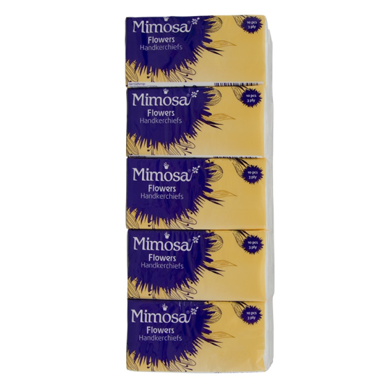 MIMOSA Носни кърпи mimosa цветя х10 /стек/