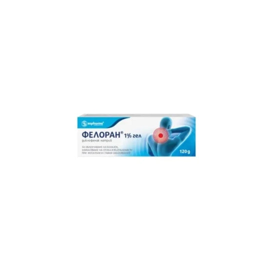 FELORAN Фелоран гел 1% за болки и възпаления в сухожилията 120 гр Sopharma