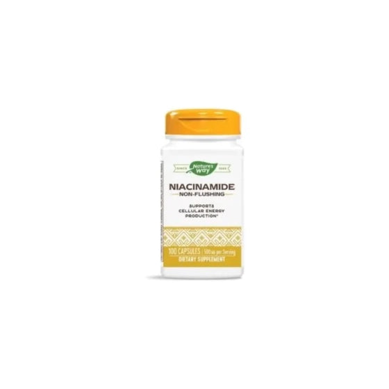 NATURES WAY Ниацинамид (Витамин B3) капсули за добра сърдечно-съдова система 500мг х100 Nature's Way