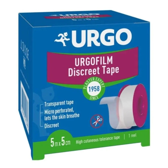 URGO Ургофилм лейкопласт 5м/5см червен
