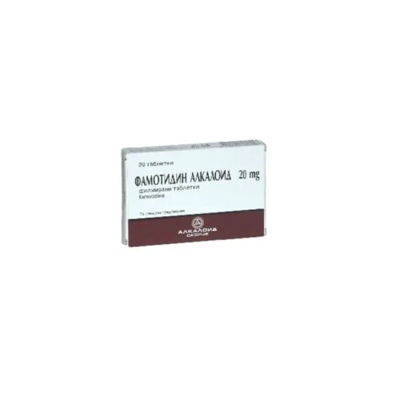 FAMOTIDINE ALKALOID Фамотидин таблетки при киселини 20мг х20 Alkaloid