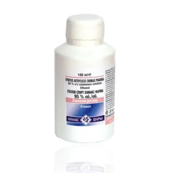 SPIRITUS AETHYLIC (C+X) Спирт етилов 95% 100мл химакс - Снимка 2 от 2
